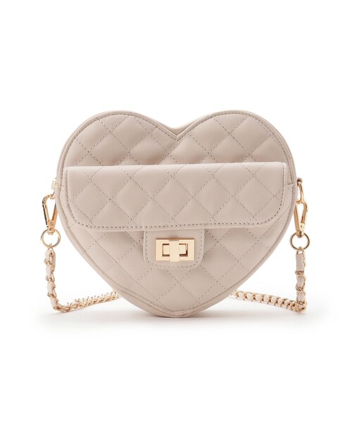 Ober Tashe（オーバータッシェ）の「ハート キルト チェーンベルト ショルダーバッグ（ショルダーバッグ・レディース・ブラック/ブラウン系/アイボリー/ワインレッド・FREE）」の7枚目の写真