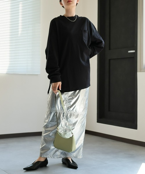 sakishimatokyo(サキシマトーキョー)の「【USAコットン】アウトステッチTシャツ/ロンT(Tシャツ/カットソー・レディース・ベージュ/ブラック/オフホワイト/チャコール・FREE)」の17枚目の写真