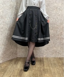 連ボタンフィッシュテールスカート