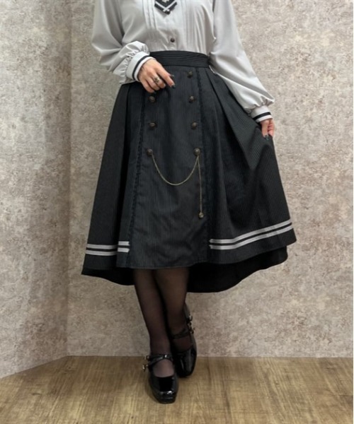 axes femme(アクシーズファム)の「連ボタンフィッシュテールスカート(スカート・レディース・ブラック/ダークブラウン/グレー・FREE)」の5枚目の写真