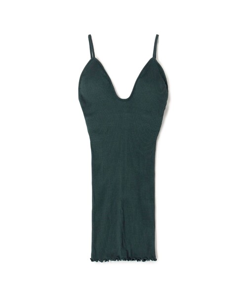 HAKUJI(ハクジ)の「HAKUJI SUPIMA SILK CAMI(キャミソール・レディース・カーキ/ダークグリーン/ブラック・FREE)」の1枚目の写真