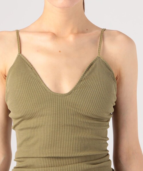 HAKUJI(ハクジ)の「HAKUJI SUPIMA SILK CAMI(キャミソール・レディース・カーキ/ダークグリーン/ブラック・FREE)」の8枚目の写真