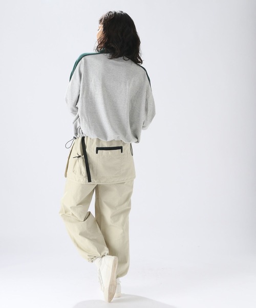 niko and...(ニコアンド)の「【DOD(ディーオーディー)】コラボZIPノヤーツプルオーバー(Tシャツ/カットソー・レディース・グレー/ネイビー・FREE)」の4枚目の写真