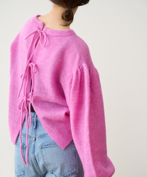 IENA | モヘヤ混天竺リボンカーディガン(カーディガン/ボレロ)