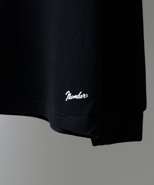 NUMBER (N)INE(ナンバーナイン)の「Number⑨ HEM PRINTED L/S POCKET T-SHIRT(Tシャツ/カットソー・メンズ・ブラック/ホワイト・2/3/4)」の13枚目の写真