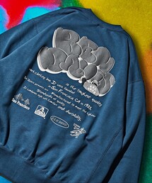 FREAK'S STORE | 限定展開 BEN DAVIS×FREAK'S STORE/ベンデイビス 別注 ビッグシルエット タギングロゴ バックプリント クルーネックスウェット(スウェット)
