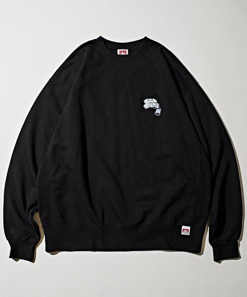 FREAK'S STORE（フリークスストア）の「限定展開 BEN DAVIS×FREAK'S STORE/ベンデイビス 別注 ビッグシルエット タギングロゴ バックプリント クルーネックスウェット（スウェット・メンズ・サックスブルー/グリーン/グレー/ブラック・SMALL/LARGE/X-LARGE/MEDIUM）」の15枚目の写真