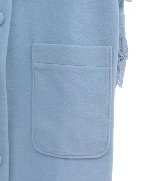 Candy Stripper（キャンディストリッパー）の「BIG COLLAR FRILL コート（その他アウター・レディース・ブラック/ライトブルー・2）」の16枚目の写真