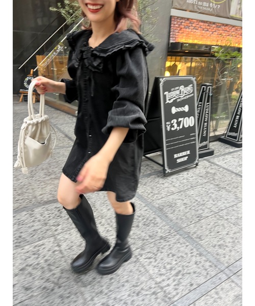 jumelle（ジュメロ）の「le denim shirt（Tシャツ/カットソー・レディース・ブラック・FREE）」の7枚目の写真