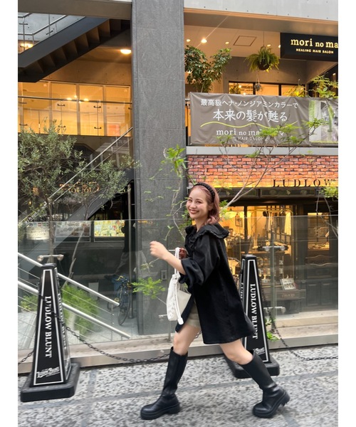 jumelle（ジュメロ）の「le denim shirt（Tシャツ/カットソー・レディース・ブラック・FREE）」の8枚目の写真