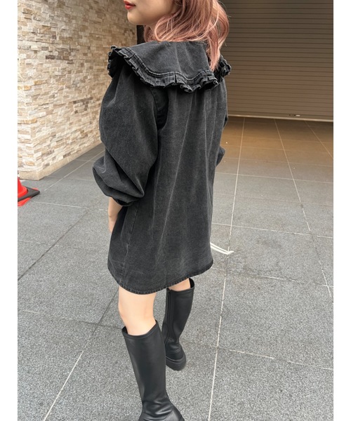 jumelle（ジュメロ）の「le denim shirt（Tシャツ/カットソー・レディース・ブラック・FREE）」の9枚目の写真