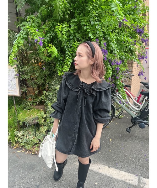 jumelle（ジュメロ）の「le denim shirt（Tシャツ/カットソー・レディース・ブラック・FREE）」の14枚目の写真