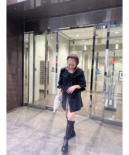 jumelle（ジュメロ）の「le denim shirt（Tシャツ/カットソー・レディース・ブラック・FREE）」の18枚目の写真