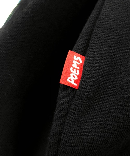 TRAP/U (トラップユー)の「バック フラワー刺繍 / 裏毛スウェット クルーネック トレーナー(スウェット・メンズ・ブラック/ダークグリーン/ホワイト・L/M)」の9枚目の写真