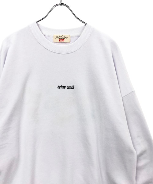 TRAP/U (トラップユー)の「バック フラワー刺繍 / 裏毛スウェット クルーネック トレーナー(スウェット・メンズ・ブラック/ダークグリーン/ホワイト・L/M)」の13枚目の写真