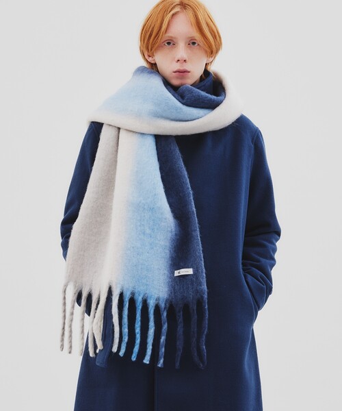 tk.TAKEO KIKUCHI(ティーケータケオキクチ)の「◆シャギーボリュームロングマフラー(マフラー・メンズ・グリーン/ホワイト/ブルー/ブラック系1/パープル系2/グリーン系その他3/イエロー系9/サックスブルー系3/ブラウン系2/ブラック・00)」の8枚目の写真