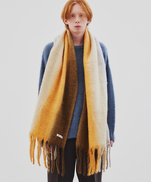 tk.TAKEO KIKUCHI(ティーケータケオキクチ)の「◆シャギーボリュームロングマフラー(マフラー・メンズ・グリーン/ホワイト/ブルー/ブラック系1/パープル系2/グリーン系その他3/イエロー系9/サックスブルー系3/ブラウン系2/ブラック・00)」の10枚目の写真