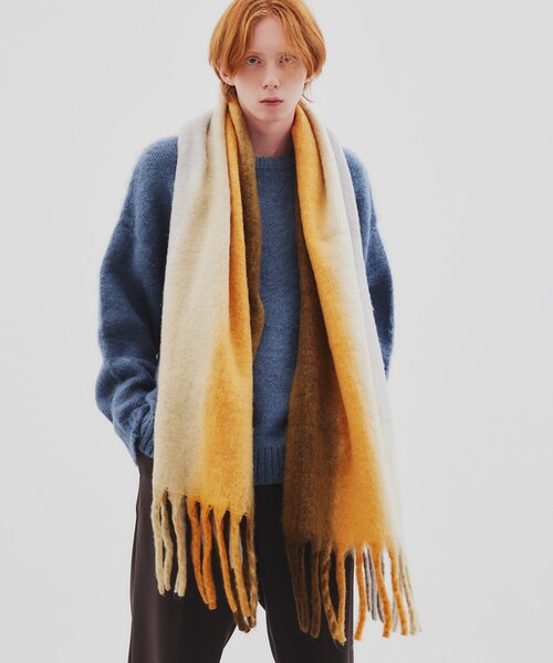 tk.TAKEO KIKUCHI(ティーケータケオキクチ)の「◆シャギーボリュームロングマフラー(マフラー・メンズ・グリーン/ホワイト/ブルー/ブラック系1/パープル系2/グリーン系その他3/イエロー系9/サックスブルー系3/ブラウン系2/ブラック・00)」の22枚目の写真