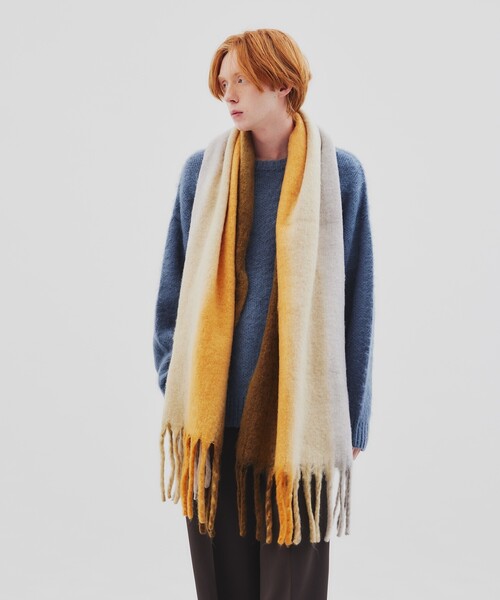 tk.TAKEO KIKUCHI(ティーケータケオキクチ)の「◆シャギーボリュームロングマフラー(マフラー・メンズ・グリーン/ホワイト/ブルー/ブラック系1/パープル系2/グリーン系その他3/イエロー系9/サックスブルー系3/ブラウン系2/ブラック・00)」の21枚目の写真