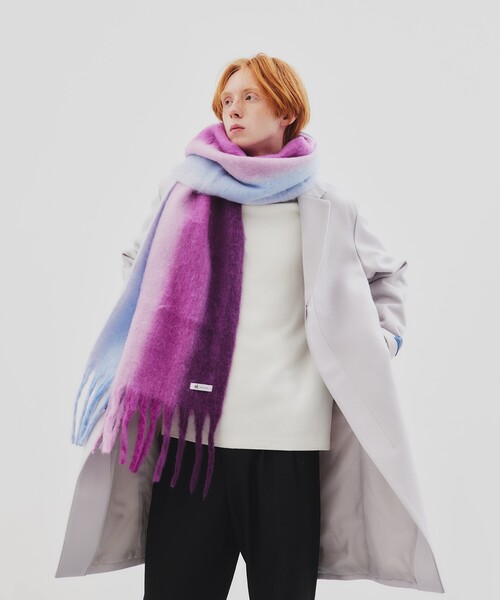 tk.TAKEO KIKUCHI(ティーケータケオキクチ)の「◆シャギーボリュームロングマフラー(マフラー・メンズ・グリーン/ホワイト/ブルー/ブラック系1/パープル系2/グリーン系その他3/イエロー系9/サックスブルー系3/ブラウン系2/ブラック・00)」の18枚目の写真