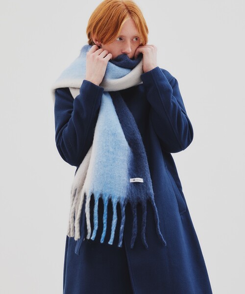 tk.TAKEO KIKUCHI(ティーケータケオキクチ)の「◆シャギーボリュームロングマフラー(マフラー・メンズ・グリーン/ホワイト/ブルー/ブラック系1/パープル系2/グリーン系その他3/イエロー系9/サックスブルー系3/ブラウン系2/ブラック・00)」の15枚目の写真