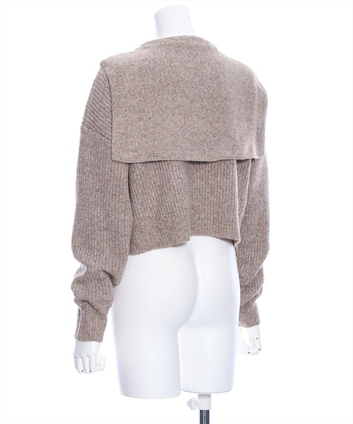 clear（クリア）の「ビックカラーショート丈カーディガントップス（カーディガン/ボレロ・レディース・アイボリー/ブラウン/グレー・F）」の6枚目の写真