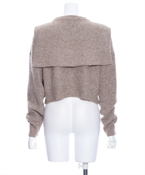 clear（クリア）の「ビックカラーショート丈カーディガントップス（カーディガン/ボレロ・レディース・アイボリー/ブラウン/グレー・F）」の7枚目の写真