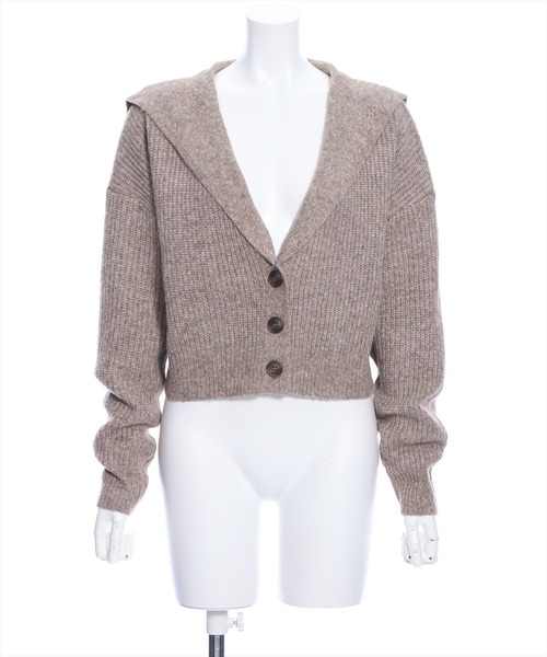 clear（クリア）の「ビックカラーショート丈カーディガントップス（カーディガン/ボレロ・レディース・アイボリー/ブラウン/グレー・F）」の20枚目の写真