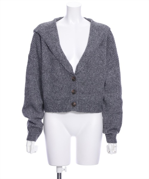 clear（クリア）の「ビックカラーショート丈カーディガントップス（カーディガン/ボレロ・レディース・アイボリー/ブラウン/グレー・F）」の15枚目の写真