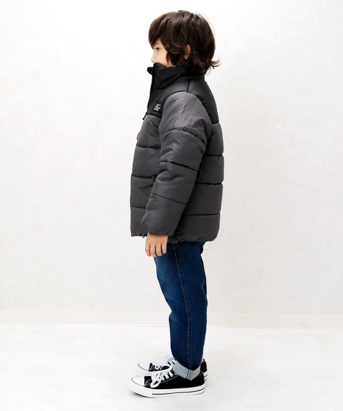 セール】スタンドカラー フェイクダウン マウンテンジャケット（ダウン