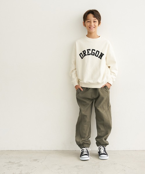 coca（coca）（コカ）の「キッズ サイド切替スウェットジョガーパンツ（スウェットパンツ・キッズ・グレー/カーキ・110/120/130/140）」の7枚目の写真