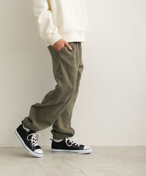 coca（coca）（コカ）の「キッズ サイド切替スウェットジョガーパンツ（スウェットパンツ・キッズ・グレー/カーキ・110/120/130/140）」の8枚目の写真