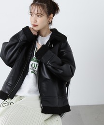 N.（N. Natural Beauty Basic） | 【S Size Line】◆フェイクムートンボアブルゾン(ブルゾン)