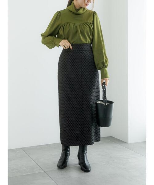 Te chichi(テチチ)の「ジャカードロングタイトスカート(スカート・レディース・ブラック/ブラウン・M/S)」の8枚目の写真