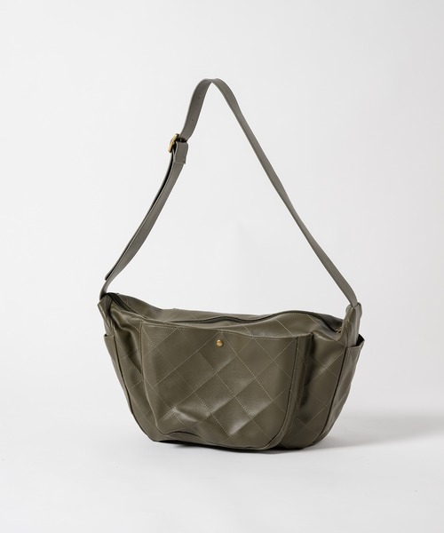 anoco no oheya(アノコノオへヤ)の「INTERFACTORY×えのちゃん daily leather bag(ショルダーバッグ・レディース・アイボリー/カーキ・FREE)」の8枚目の写真