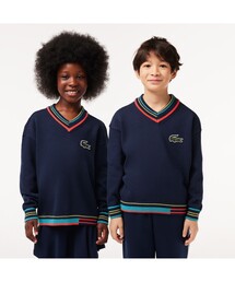 LACOSTE | アシンメトリーリブニットJUNIORチルデンニットセーター(ニット/セーター)