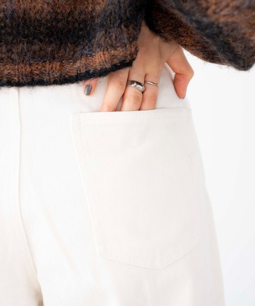 WEGO（ウィゴー）の「WEGO/ウエストフックデニムワイドパンツ（デニムパンツ・レディース・ホワイト/グレー/ライトインディゴブルー・SMALL/MEDIUM）」の9枚目の写真