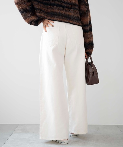 WEGO（ウィゴー）の「WEGO/ウエストフックデニムワイドパンツ（デニムパンツ・レディース・ホワイト/グレー/ライトインディゴブルー・SMALL/MEDIUM）」の13枚目の写真