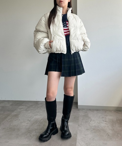 apres jour mignon(アプレジュールミニョン)の「ダウンライク2WAYスタンドブルゾン【ZOZOTOWN限定アイテム】(ブルゾン・レディース・オフホワイト/チャコールグレー/ライトグレー/ブラック・X-LARGE/フリー)」の9枚目の写真