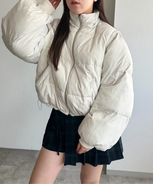 apres jour mignon(アプレジュールミニョン)の「ダウンライク2WAYスタンドブルゾン【ZOZOTOWN限定アイテム】(ブルゾン・レディース・オフホワイト/チャコールグレー/ライトグレー/ブラック・X-LARGE/フリー)」の12枚目の写真