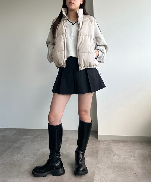 apres jour mignon(アプレジュールミニョン)の「ダウンライク2WAYスタンドブルゾン【ZOZOTOWN限定アイテム】(ブルゾン・レディース・オフホワイト/チャコールグレー/ライトグレー/ブラック・X-LARGE/フリー)」の6枚目の写真