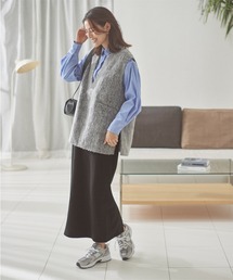 [ ぬく盛り ] バックスリットタイトスカート
