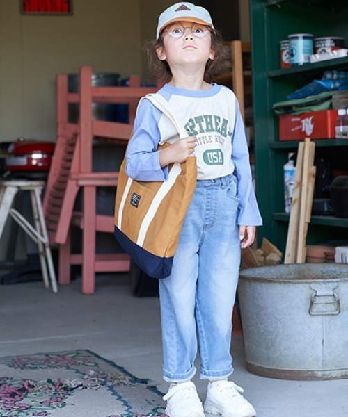 b・ROOM（ビールーム）の「【撥水加工】レッスンバッグ（バックパック/リュック・キッズ・ベージュ/ネイビー/ターコイズブルー/ライム/グリーン/ラベンダー/キャメル/チャコール/ピンク/ライトブルー・FREE）」の16枚目の写真