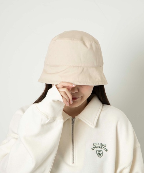 WEGO（ウィゴー）の「WEGO/ダウンブリムバケットハット（ハット・レディース・その他1/ホワイト/ライトインディゴブルー/アイボリー/ブラック/インディゴブルー・FREE）」の3枚目の写真