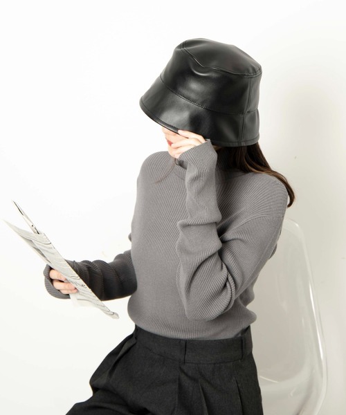 WEGO（ウィゴー）の「WEGO/ダウンブリムバケットハット（ハット・レディース・その他1/ホワイト/ライトインディゴブルー/アイボリー/ブラック/インディゴブルー・FREE）」の15枚目の写真