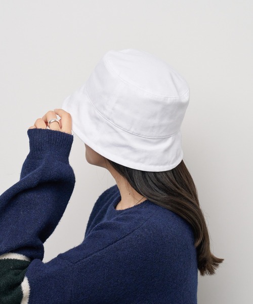 WEGO（ウィゴー）の「WEGO/ダウンブリムバケットハット（ハット・レディース・その他1/ホワイト/ライトインディゴブルー/アイボリー/ブラック/インディゴブルー・FREE）」の18枚目の写真