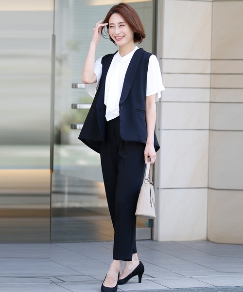 お仕事や行事に！今どきジレスーツ着回し術(セットアップ）パンツ