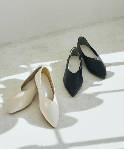 coen（コーエン）の「やみつきポインテッドシューズ（パンプス・レディース・ホワイト/ブラック・23cm/23.5cm/24cm/24.5cm）」の8枚目の写真