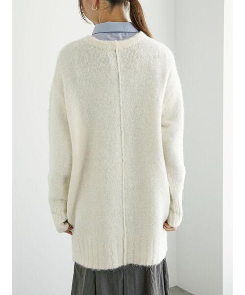 Te chichi（テチチ）の「Vネックロングニット（ニット/セーター・レディース・グレー/オフホワイト/ラベンダー・F）」の10枚目の写真