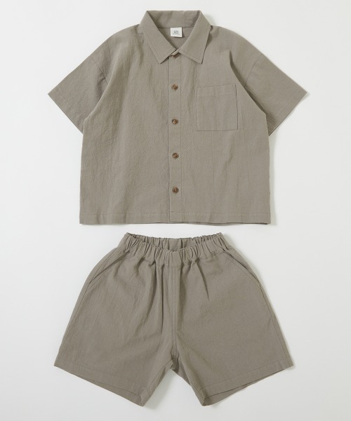 devirock（デビロック）の「半袖 シャツセットアップ（セットアップ・キッズ・グレー系/チャコール/パープル系・160cm/150cm/140cm/130cm/120cm/110cm/100cm）」の6枚目の写真